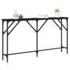 vidaXL Mesa Consola Roble negro 140 x 23 x 75 cm