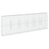 vidaXL Cesta de gaviones con cubierta hierro galvanizado 600x50x200 cm