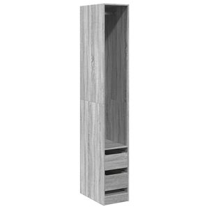 vidaXL Armario de madera de ingenier&iacute;a gris Sonoma 30x50x200 cm