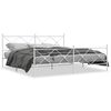 vidaXL Estructura cama sin colch&oacute;n con estribo metal blanco 193x203 cm