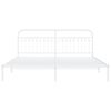 vidaXL Estructura cama sin colch&oacute;n con cabecero metal blanco 193x203cm