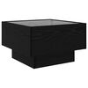 vidaXL Mesa de Café Roble negro 50 x 50 x 30 cm Madera contrachapada