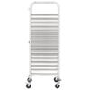 vidaXL Carrito de cocina 16 bandejas acero inoxidable 38x55x163 cm