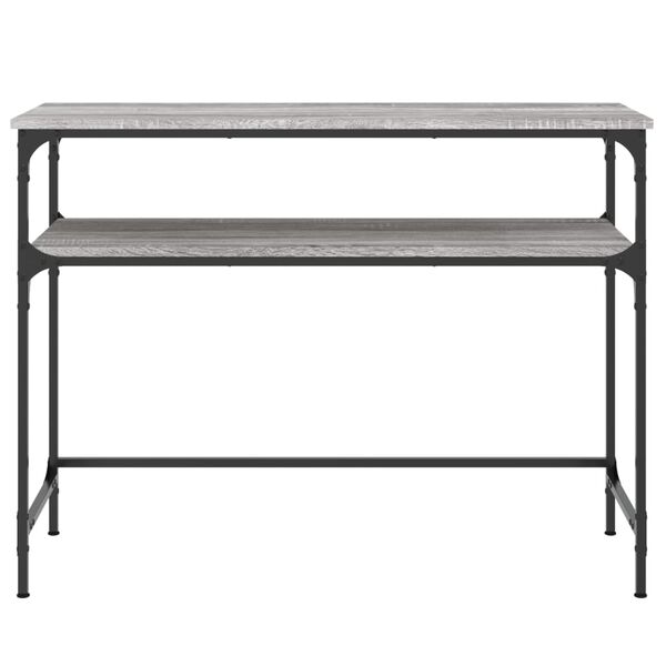 vidaXL Mesa consola madera de ingeniería gris Sonoma 100x35,5x75 cm