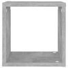 vidaXL Estantes cubo de pared 6 unidades gris hormig&oacute;n 26x15x26 cm