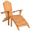 vidaXL Silla de jard&iacute;n Adirondack con reposapi&eacute;s madera maciza teca