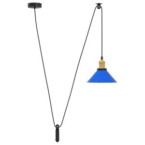 vidaXL L&aacute;mpara colgante regulable en altura E27 oscuro brillante &Oslash;22cm