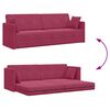 vidaXL Sof&aacute;-cama de piso 200cm Rojo vino Terciopelo