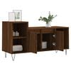 vidaXL Mueble para TV madera contrachapada marr&oacute;n roble 100x35x55 cm