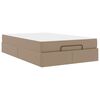 vidaXL Estructura de cama con colch&oacute;n Otro 2 uds. Canela PVC
