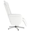 vidaXL Sillón reclinable masaje con reposapiés cuero sintético blanco