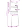 vidaXL Estante de ba&ntilde;o madera maciza de pino 63,5x32x179 cm
