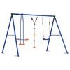 vidaXL Juego de Columpios Exterior Multicolor acero y PE