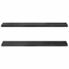 vidaXL Estantes de pared 2 uds acero inoxidable negro 100x23,5 cm