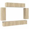 vidaXL Set muebles de sal&oacute;n TV 6 pzas madera ingenier&iacute;a roble Sonoma