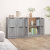 vidaXL Aparadores 2 uds madera contrachapada gris Sonoma 60x30x70 cm