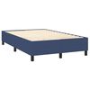 vidaXL Cama box spring con colch&oacute;n tela azul 120x200 cm