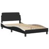 vidaXL Cama Viana con colch&oacute;n cuero sint&eacute;tico negro y blanco 100x200 cm
