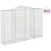 vidaXL Cestas de gaviones 11 uds forma de arco hierro 300x50x200/220cm