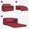 vidaXL Sof&aacute; cama 110cm Rojo vino Cuero artificial