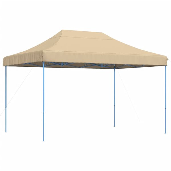 vidaXL Tienda de fiesta plegable Pop-Up beige 410x279x315 cm
