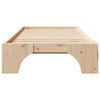 vidaXL Estructura de cama Natural 80 x 200 cm Madera de pino macizo