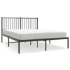 vidaXL Estructura cama sin colch&oacute;n con cabecero metal negro 140x190 cm