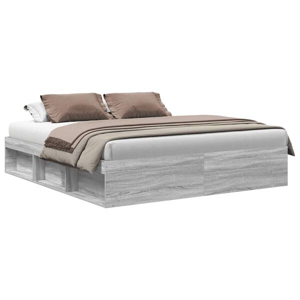 vidaXL Estructura de cama gris Sonoma 180x200 cm