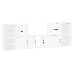 vidaXL Muebles de TV 5 uds. con almacenaje "ODDA" blanco madera pino