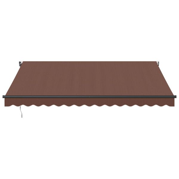 vidaXL Toldo retr&aacute;ctil autom&aacute;tico marr&oacute;n 400x350 cm