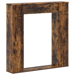 vidaXL Marco de chimenea Roble Ahumado 100 x 20 x 100 cm