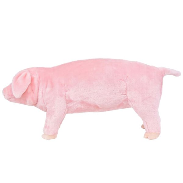 vidaXL Cerdito de peluche de pie rosa XXL