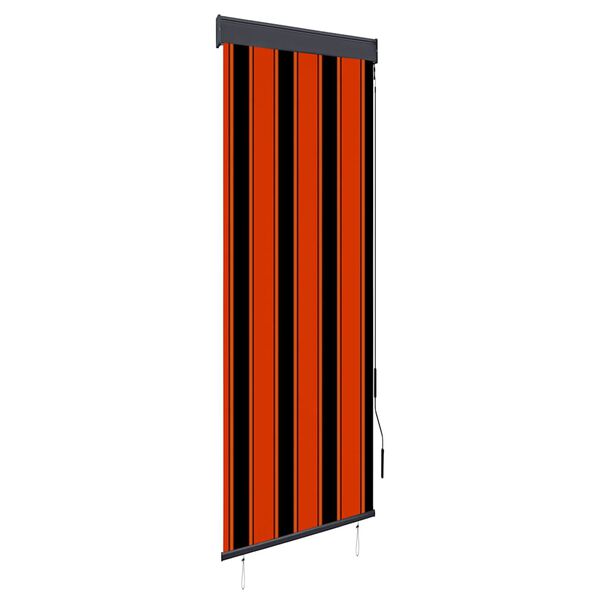 vidaXL Estor enrollable de exterior naranja y marr&oacute;n 60x250 cm