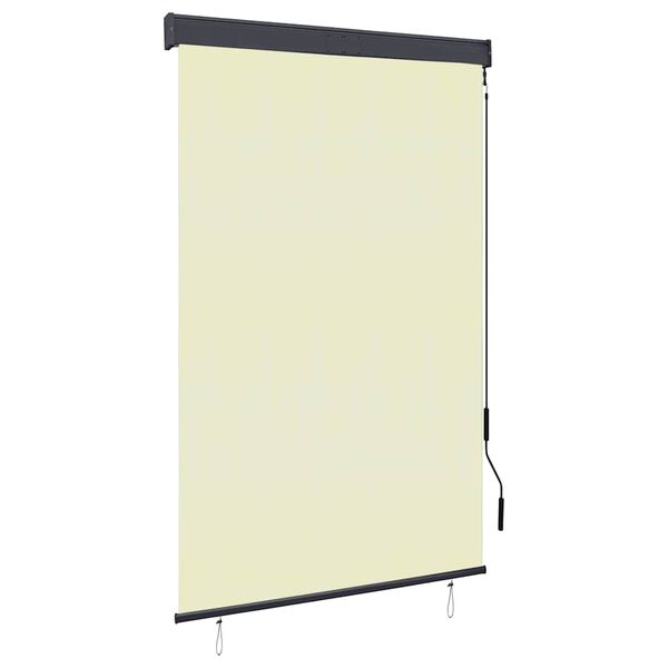 vidaXL Estor enrollable de exterior color crema 120x250 cm