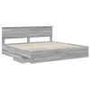 vidaXL Estructura de cama Gris Sonoma 200 x 200 cm Madera Ingenieril