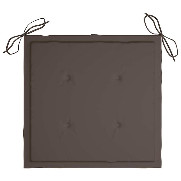 vidaXL Cojines de silla de jardín 4 uds tela taupé 40x40x4 cm