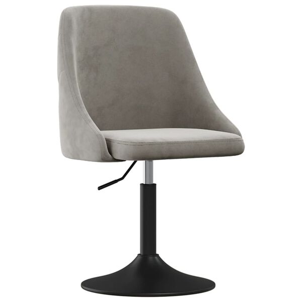 vidaXL Taburete de cocina de terciopelo gris claro