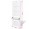 vidaXL Mueble zapatero blanco con 5 compartimentos