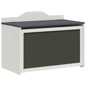 vidaXL Caja de Juguetes Gris y blanco 73 x 33 x 55 cm