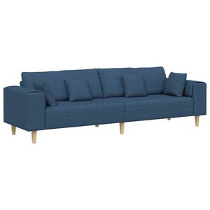 vidaXL Sof&aacute; Azul 250 x 77 x 76 cm tela