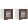 vidaXL Panel de lavaplatos Kalmar 2 uds. Roble Marr&oacute;n