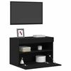 vidaXL Mueble de TV Montado en la Pared Roble negro 60 x 30 x 40 cm