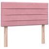 vidaXL Cama box spring con colch&oacute;n terciopelo rosa 90x210 cm