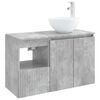 vidaXL Juego de muebles de ba&ntilde;o 2 uds. Gris Hormig&oacute;n