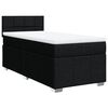 vidaXL Cama box spring con colch&oacute;n tela negro 80x200 cm