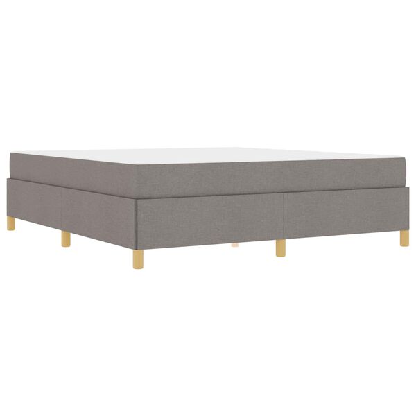 vidaXL Estructura de cama con colch&oacute;n Taup&eacute; 180 x 200 cm tela