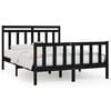 vidaXL Estructura de cama madera maciza de pino negra 150x200 cm