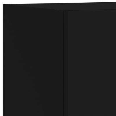 vidaXL Muebles de TV con luces LED 2 uds negro 30,5x30x90 cm