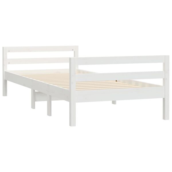 vidaXL Cama sin colch&oacute;n madera maciza de pino blanca 80x200 cm