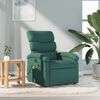 vidaXL Sill&oacute;n de masaje reclinable de tela verde oscuro